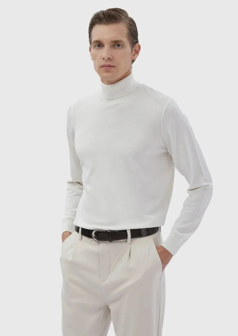 رامسي سويت شيرت محبوك بلون بيج