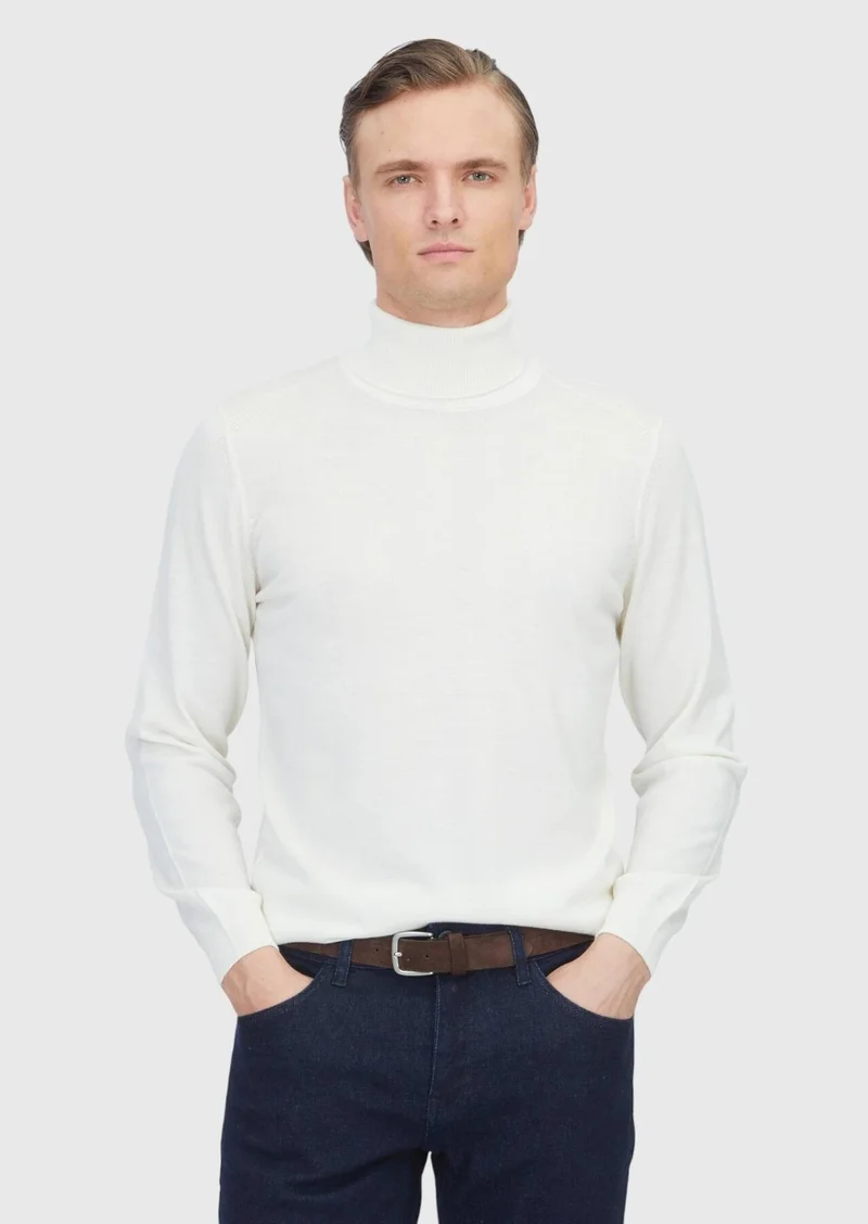 RAMSEY Ecru Knitwear Sweatshirt