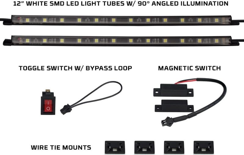 LEDGlow 2pc Truck Tool Box LED Lights with Magnetic and Toggle Switch - Image 2