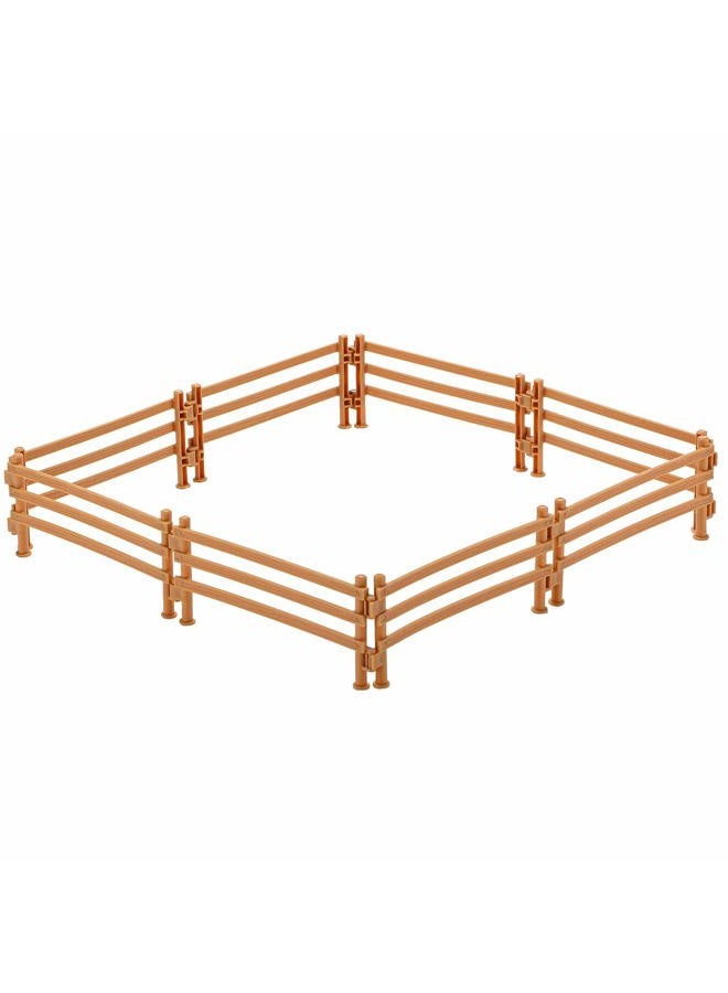 Sumind 40 Pieces Horse Corral Fencing Accessories Playset Plastic Farm Fence Toy for Barn Paddock Horse Stable Farm Animal Fence Panel Paddock Toy Educational Present Cake Toppers - Image 4