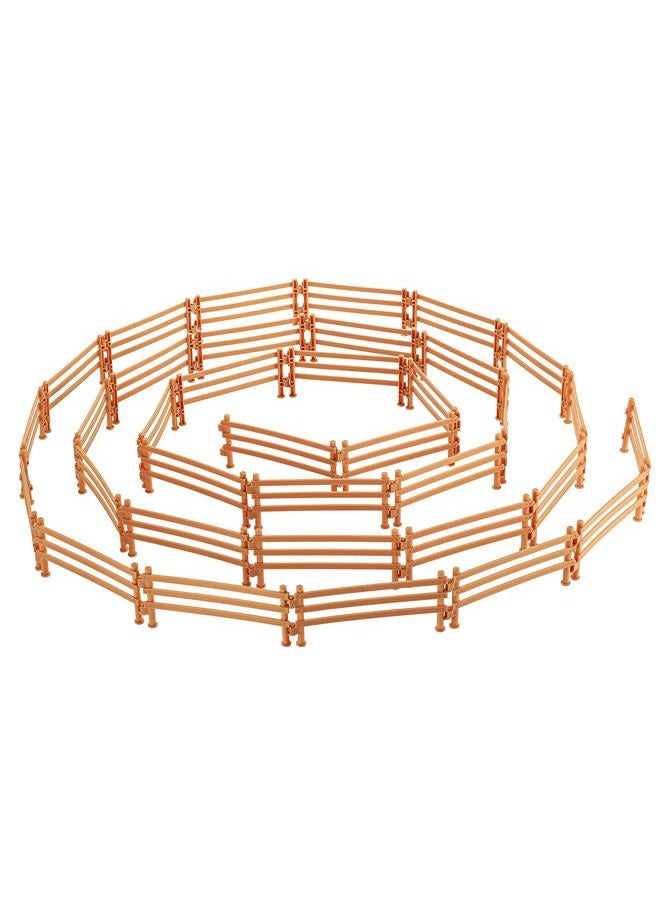 Sumind 40 Pieces Horse Corral Fencing Accessories Playset Plastic Farm Fence Toy for Barn Paddock Horse Stable Farm Animal Fence Panel Paddock Toy Educational Present Cake Toppers - Image 5