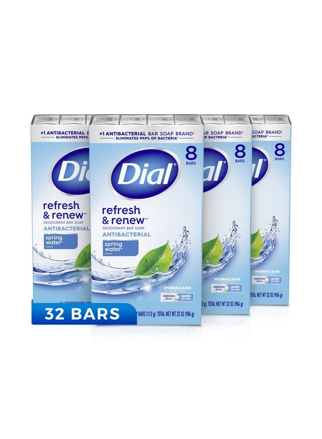 Dial Antibacterial Bar Soap Spring Water 32 Bars 8 Count (Pack Of 4) - Image 1