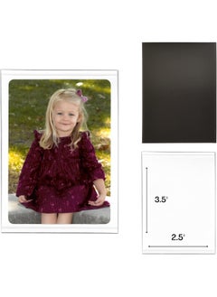Magtech Magtech Magnetic Photo Pocket Picture Frame, White, Holds 2.5 X 3.5 Inches Photos, 10 Pack  - Image 2