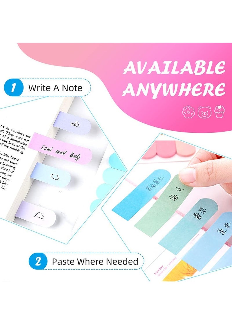 Sticky Index Tabs, 1440 Pieces Colored Sticky Notes Document Page Marker, Writable Adhesive Page Tabs for Annotating Books, Notebooks, Documents, Classify Files 12 Sets