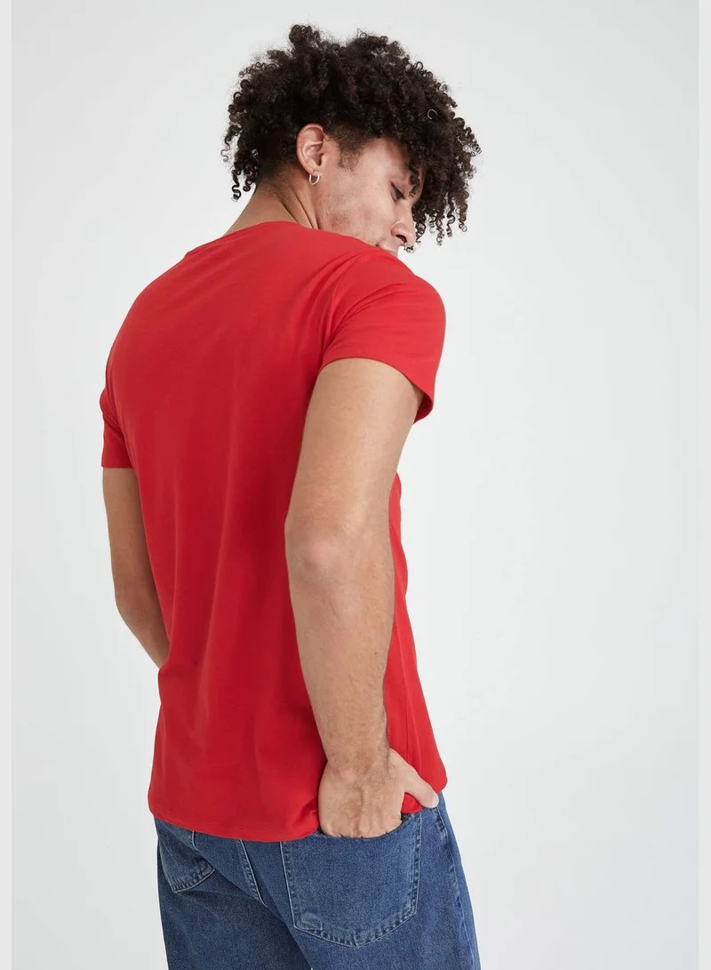 DeFacto Nasa Licenced Man Knitted Slim Fit Crew Neck T-Shirt