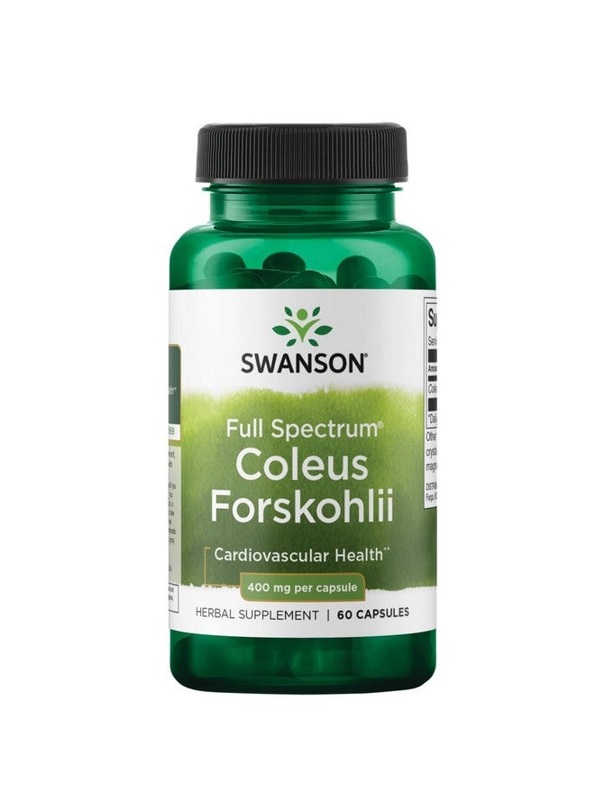 Swanson Full Spectrum Coleus Forskohlii 400 Milligrams 60 Capsules - Image 1