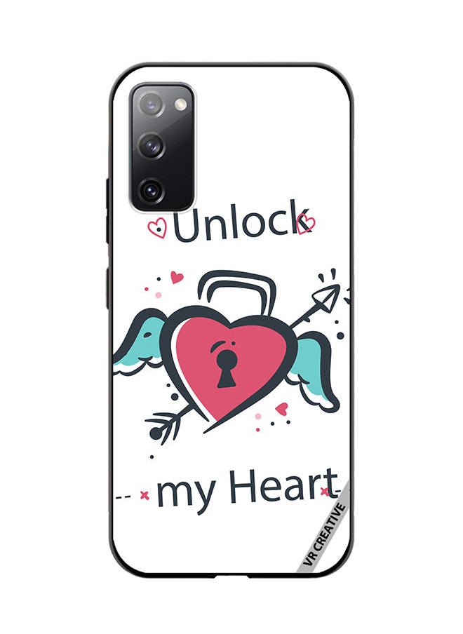 VR CREATIVE Protective Case Cover For Samsung Galaxy S20 FE 5G Unlock My Heart Design Multicolour  - Image 1