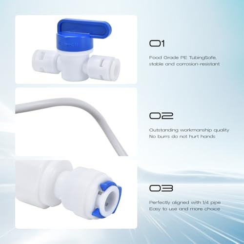 CNAODUN Refrigerator Water Line Kit - 1/4" OD 39.4ft Tubing, Ice Maker Kit With Quick Connect Fittings for Reverse Osmosis and Push To Connect Tube Fittings - Image 4