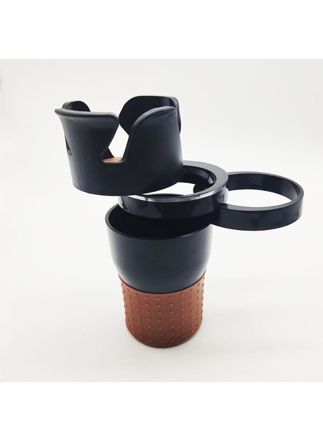 Multifunctional Car Cup Holder, Adjustable Vehicle-Mounted Water Cup Drink Holder, Dual Cup Organizer, 360° Rotatable Cup Body, Suitable for Many Different Cars' Cup Holders - Image 3