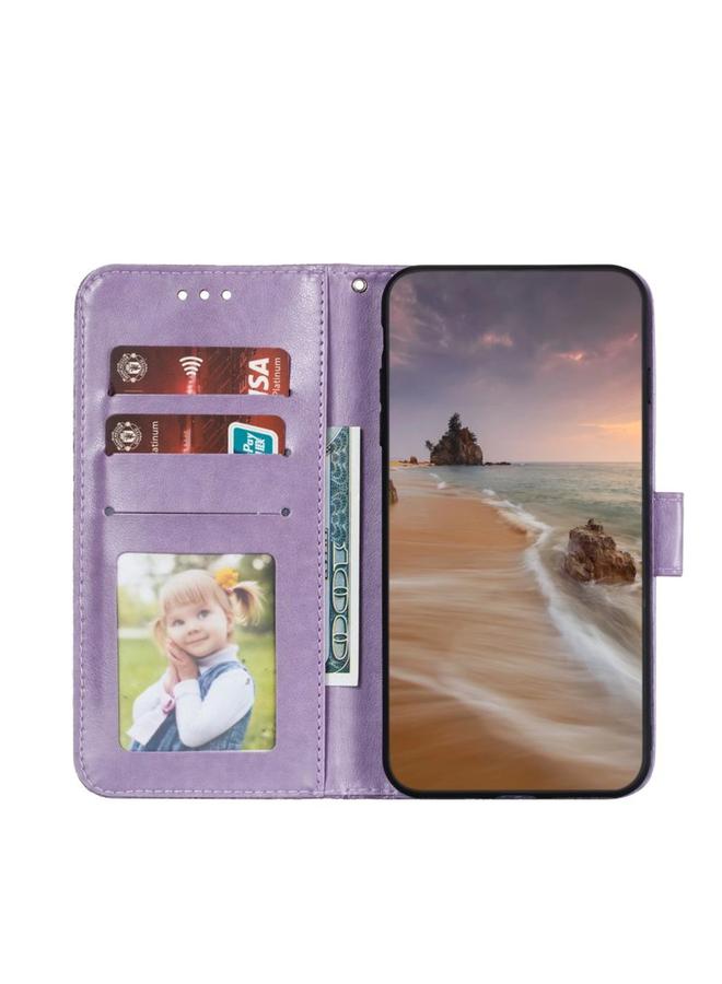 اس-توب جراب هاتف Honor X40i من الجلد القابل للطي مع نقش زهور الدانتيل - Image 4