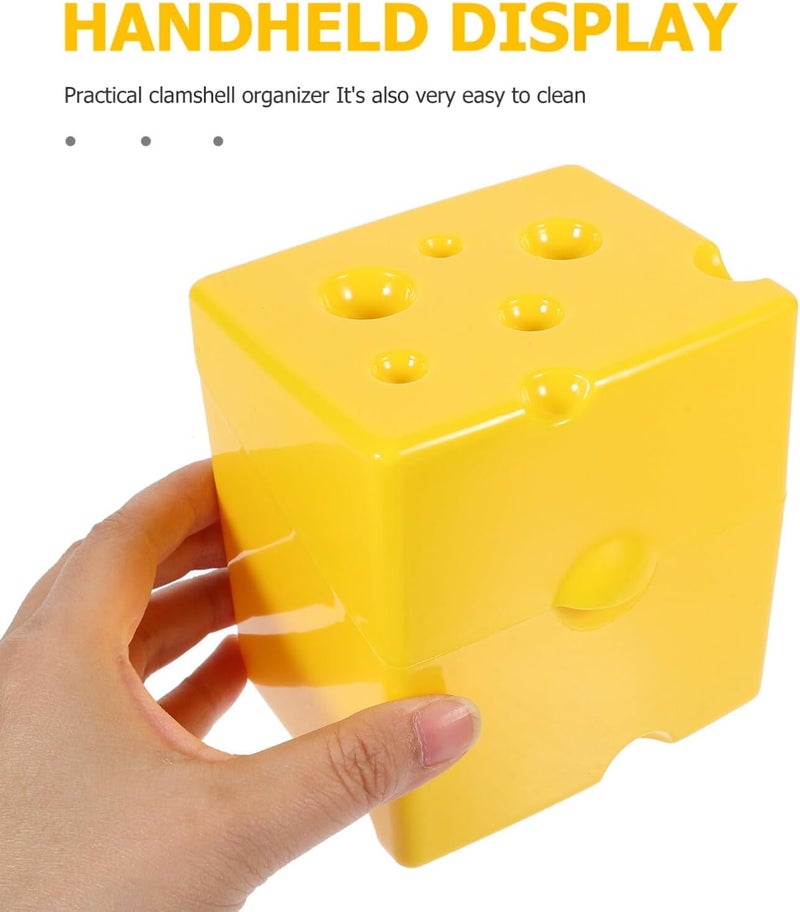DOITOOL Sliced Cheese Storage Container Cute Butter Block Cheese Slice Storage Box with Flip Lid Plastic Cheese Keeper Cheese Slice Holder Sliced Cheese Saver Refrigerator, Yellow - Image 5