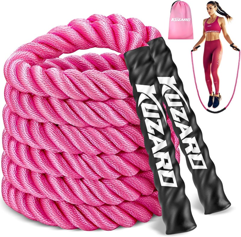 KUZARO Weighted Jump Rope,1.5lb, 2.5lb, 3.5lb Heavy Duty Jump Rope for Fitness, Weighted Jump Rope for Women and Men, Battle Rope for Fitness Training, Home Gym Exercise Equipment for Total Body Workouts - Image 1