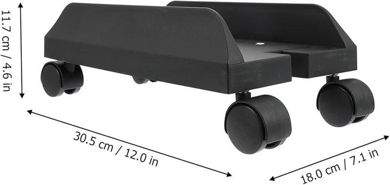 Adjustable CPU Stand with Wheels Sturdy Iron Desktop Computer Tower Holder for Home Office Mobility - Image 3