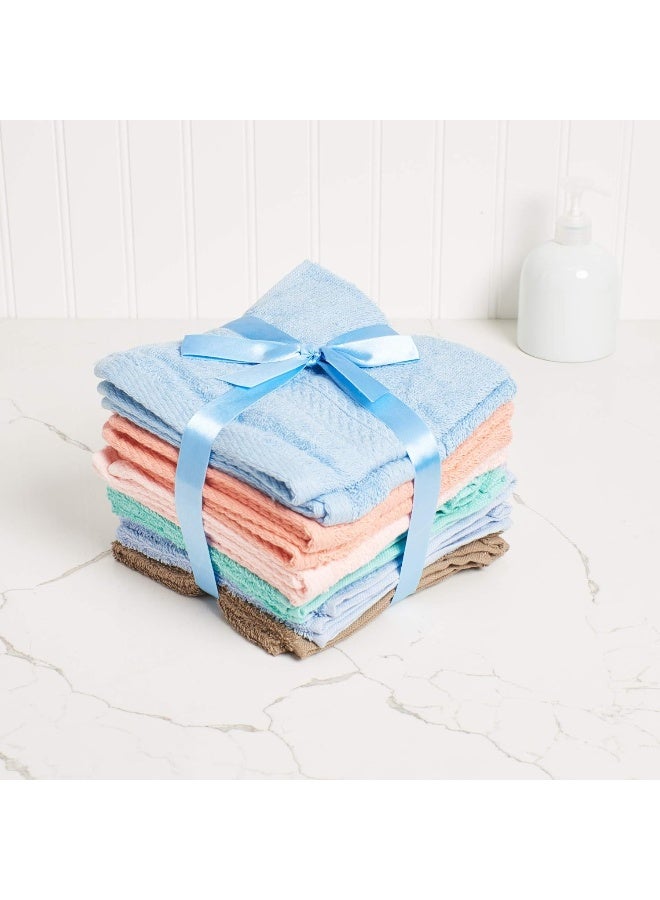 Living Fashions Luxurious Washcloths  Set of 12  Size 13 x 13  Thick Loop Pile Washcloth  Absorbent and Soft 100 RingSpun Cotton Wash Cloth  Lint Free Face Towel  Wash Cloths Perfect for Bathroom  - Image 5