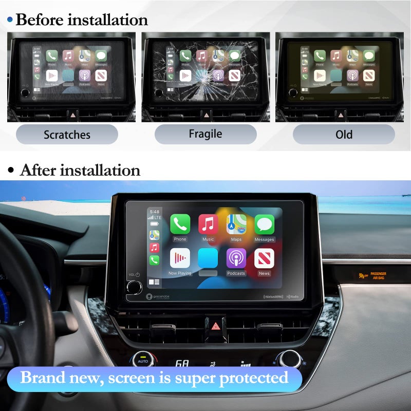SKTU 2Pcs 2024 2025 Corolla Cross Accessories Screen Protector for 2023 2024 2025 Toyota Corolla Cross 8 Inch Navigation Ultra Clear Anti-Scratch - Image 5
