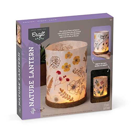 Craft Crush Nature DIY Lantern Making Kit Bring Nature Inside Garden Decor Art Project Creative Activities for Birthday Parties School Art Supplies Art Craft Kit for Kids Teens Adults - Image 1