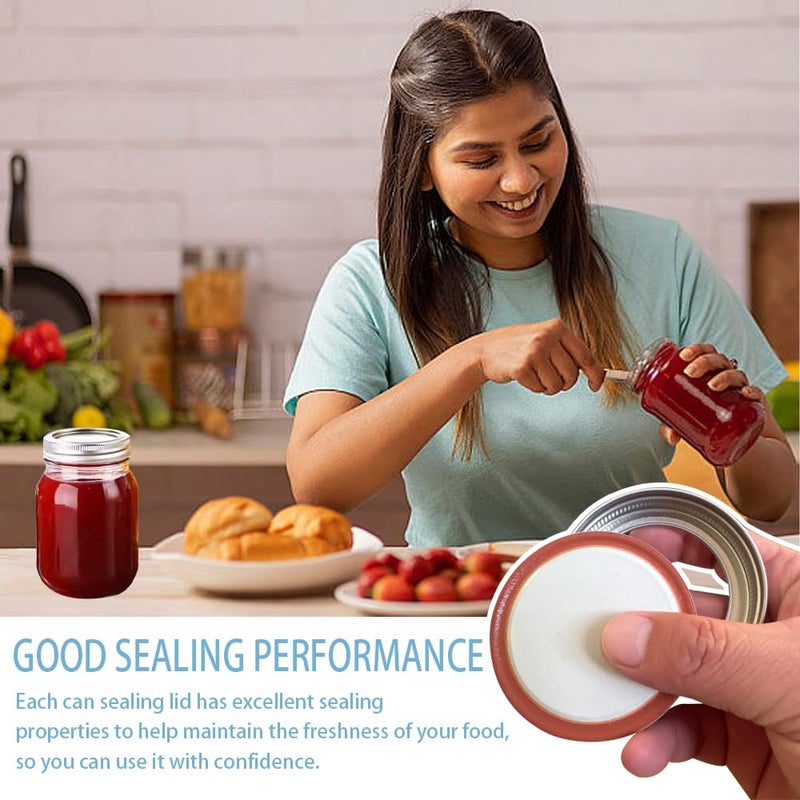 TRKETK 12 Pieces Split Type 70mm and 86mm Jar Lids Regular Mouth Iron Jar Lids Kitchen Accessory Airtight Lid for Jars and Jam - Image 5