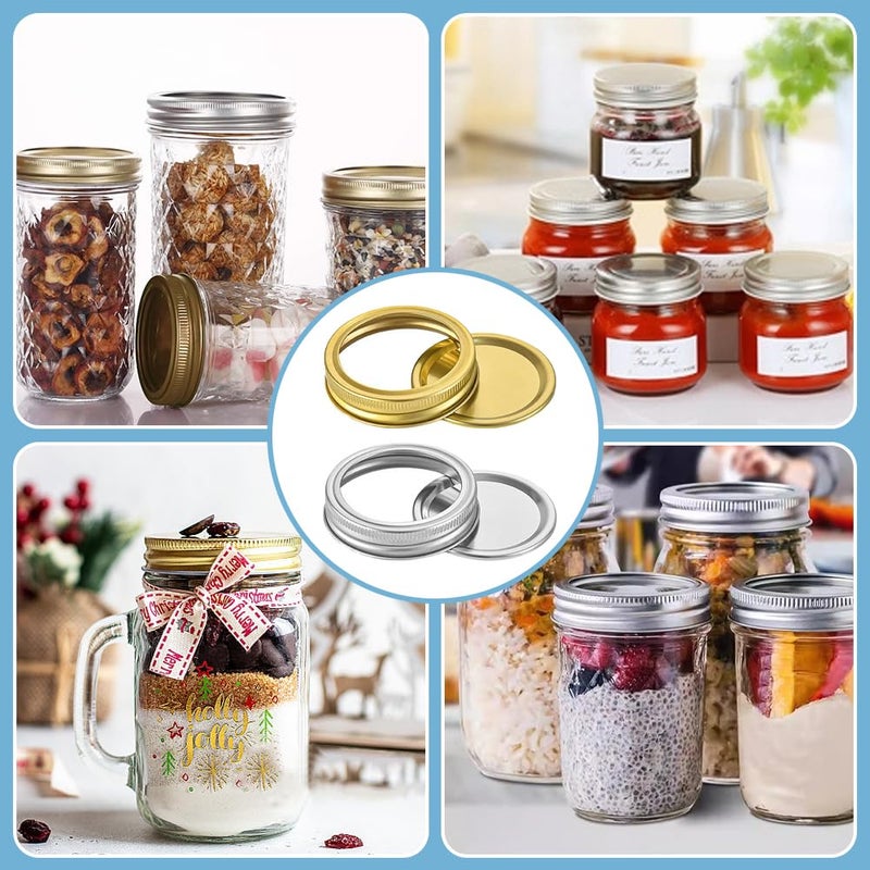 TRKETK 12 Pieces Split Type 70mm and 86mm Jar Lids Regular Mouth Iron Jar Lids Kitchen Accessory Airtight Lid for Jars and Jam - Image 3