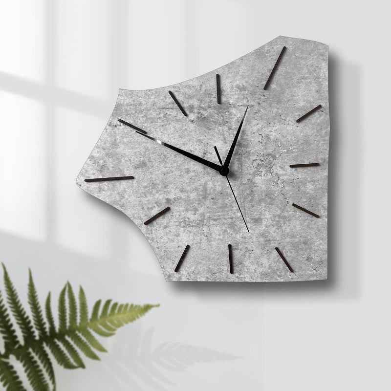 KOLYMAX Rustic Wall Clock Silent NonTicking Frameless Art Irregularity Wall Clocks Decorative for Home Living Room Kitchen Office Battery Operated Rustic