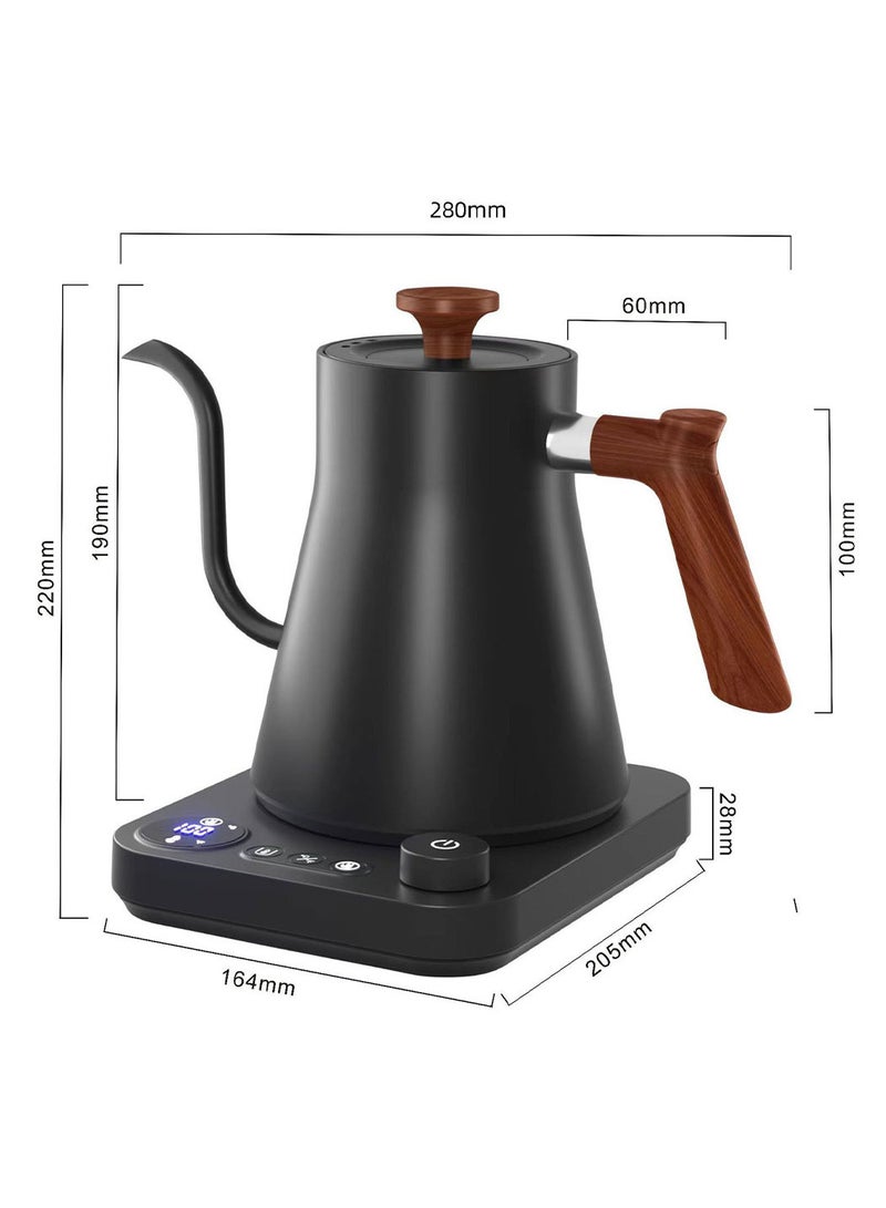 Coffee electric dripping kettle 900ml black  - Image 2