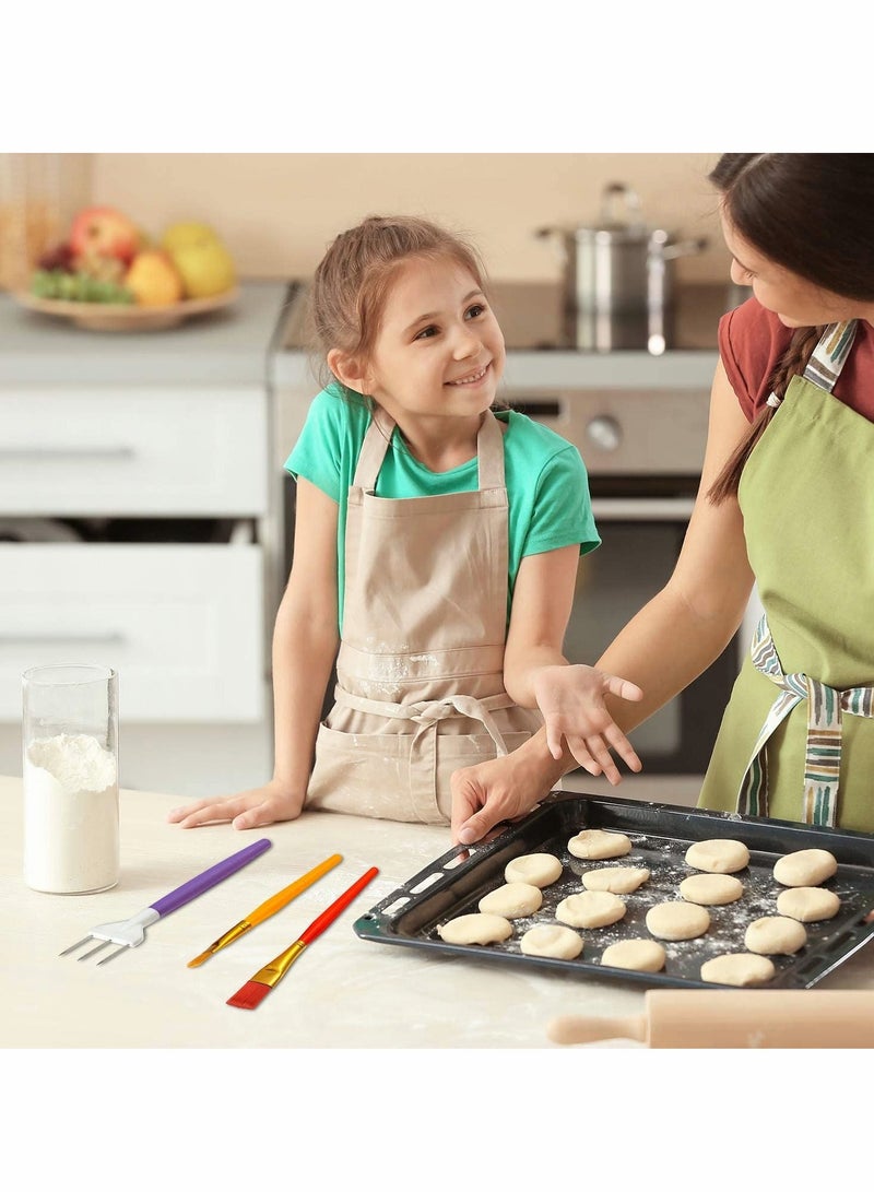 Excefore Cake Decorating Tool Set Cookie Decorating Brush Scoring Needle, Sugar Stirring Needle for Cookies Cake Fudge Decorating Supplies 15 Piece Set - Image 2