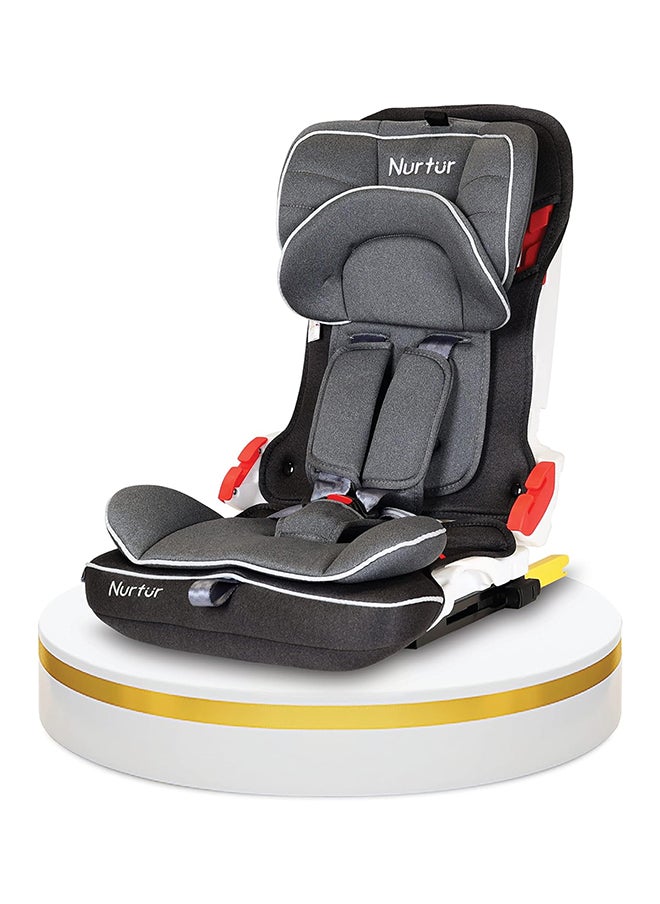 Nurtur - Maverick Baby/Kids Compact Foldable Car Seat - Isofix - 10-Level Adjustable Headrest - 9 Months To 12 Years, , Dark Grey - Image 1