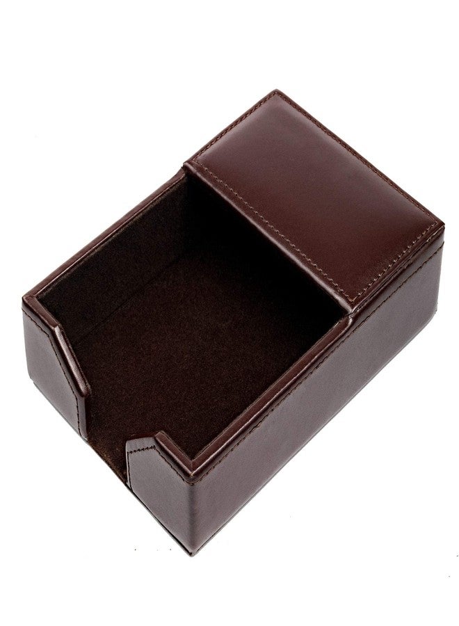 Dacasso Dark Brown Bonded Leather Memo Holder, 4-Inch by 6-Inch - Image 1