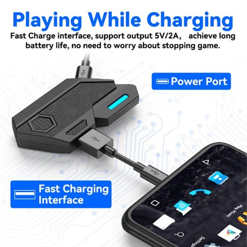 Mobile Game Keyboard Mouse Combo 4 In 1 With Phone Holder Fast Charging No Delay - Image 5
