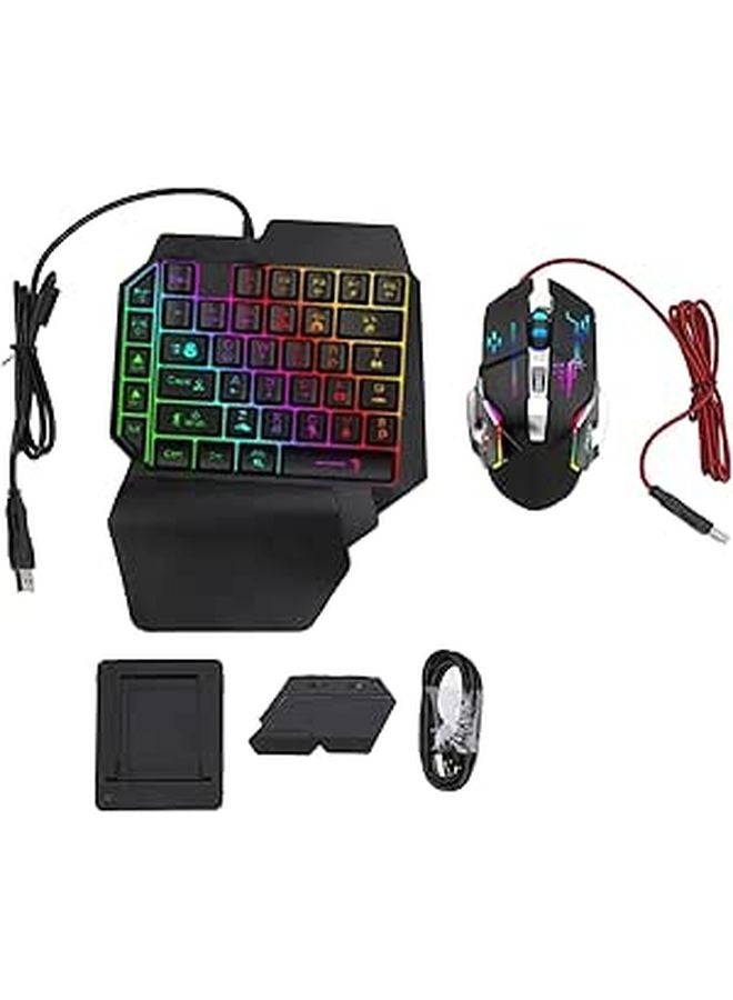 Mobile Game Keyboard Mouse Combo 4 In 1 With Phone Holder Fast Charging No Delay - Image 1