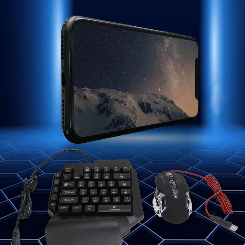 Mobile Game Keyboard Mouse Combo 4 In 1 With Phone Holder Fast Charging No Delay - Image 4