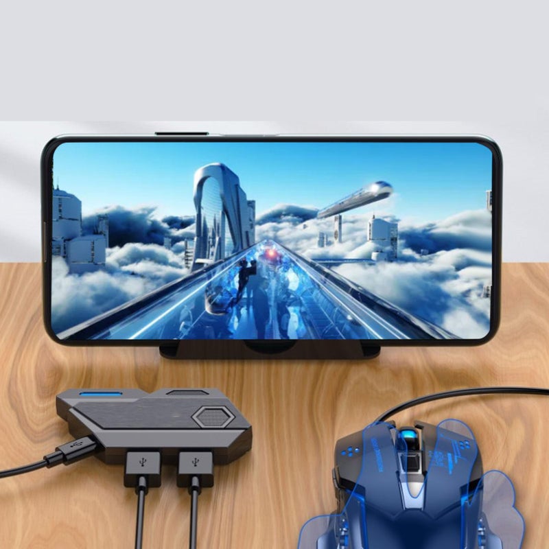 Mobile Game Keyboard Mouse Combo 4 In 1 With Phone Holder Fast Charging No Delay - Image 3