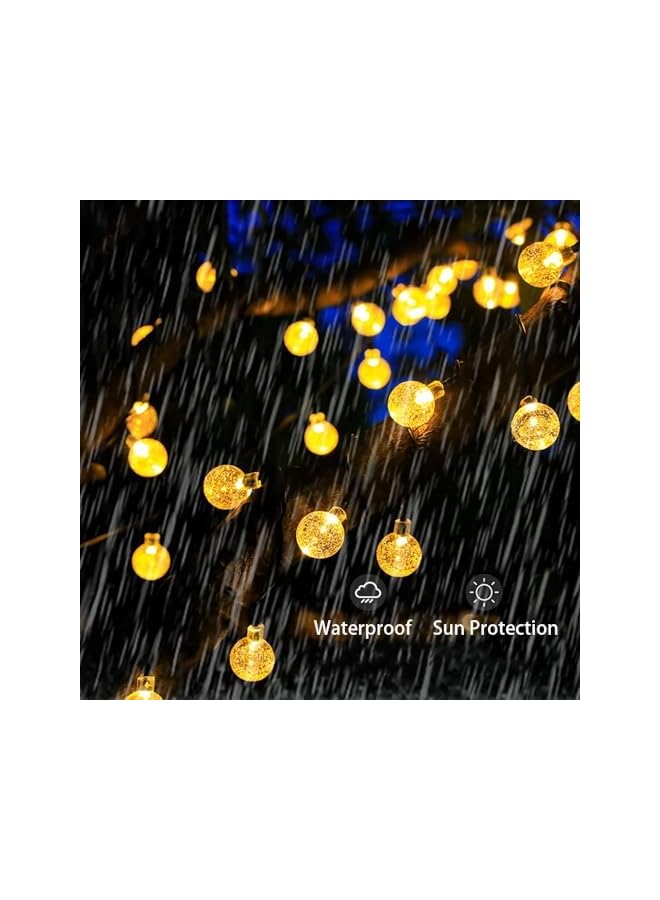 The Bros Globe String Lights, Crystal Ball String Lights, LED Fairy Lights, 33 FT 80 LEDs Battery Operated and Waterproof, for Indoor Outdoor Bedroom Garden Festivals Party Camping Decoration (A-10M-80LEDs)  - Image 4