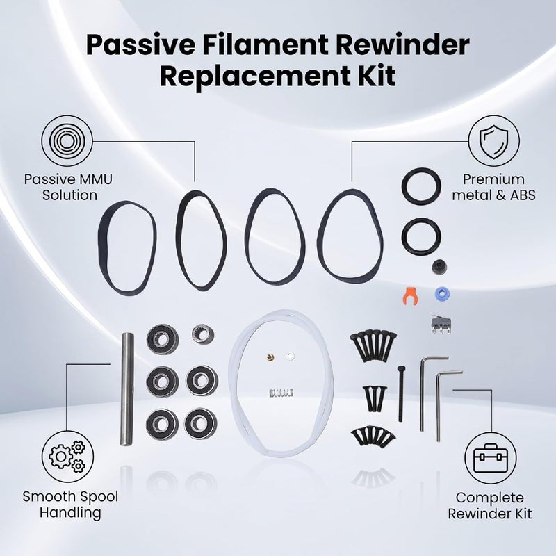 FTVOGUE Passive Filament Driven Rewinder Multi Material Unit Kit Replacement for Filamentalist Classic 80mm Passive Kit with Metal ABS Construction for 3D Printer - Image 3