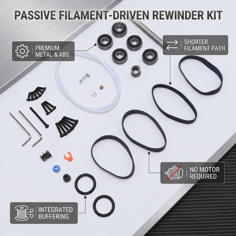 FTVOGUE Passive Filament Driven Rewinder Multi Material Unit Kit Replacement for Filamentalist Classic 80mm Passive Kit with Metal ABS Construction for 3D Printer - Image 2