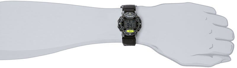 Armitron Sport Unisex 40/8291BLK Grey Accented Digital Chronograph Black Nylon Strap Watch - Image 4