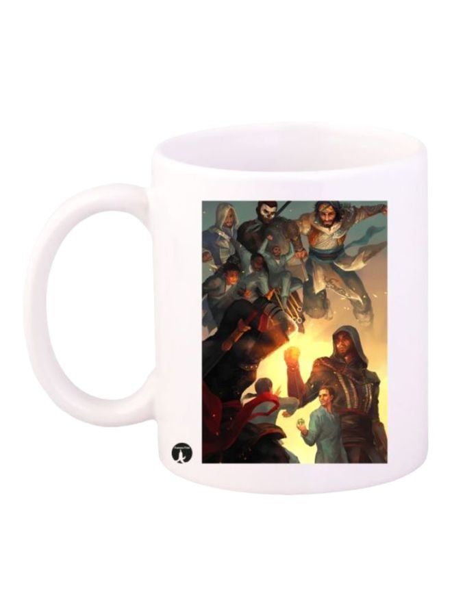 RKN Assassin's Creed Printed Coffee Mug White/Brown/Grey - Image 1
