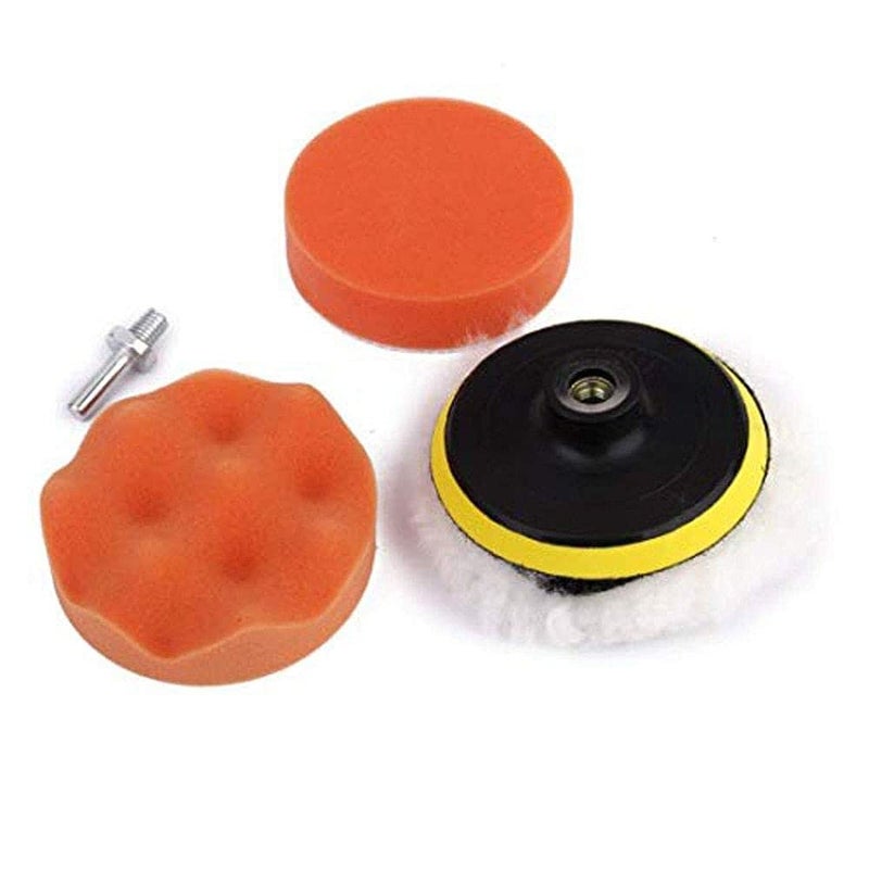 DIY Crafts CT-DIY-HI-21782 4-inch Drill Thread Sucker Wool Cleaning Polishing Sponge Buffing (Design No # 2, Pack of 5
