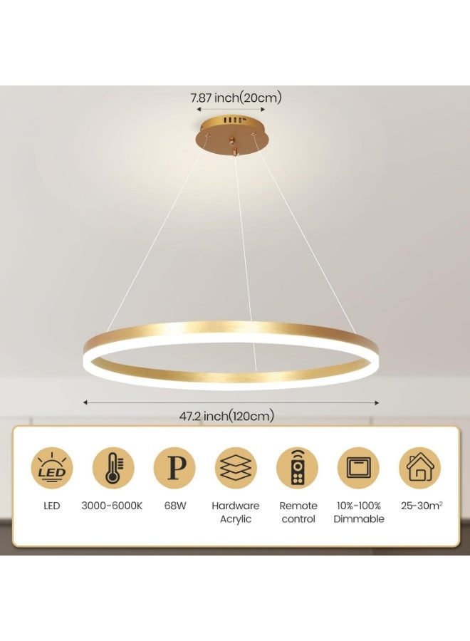 Modern LED Ring Chandelier | Stylish Hanging Ceiling Light for Bedroom & Living Room | Decorative LED Pendant Lamp | Energy Efficient Home Lighting Fixture - Image 3