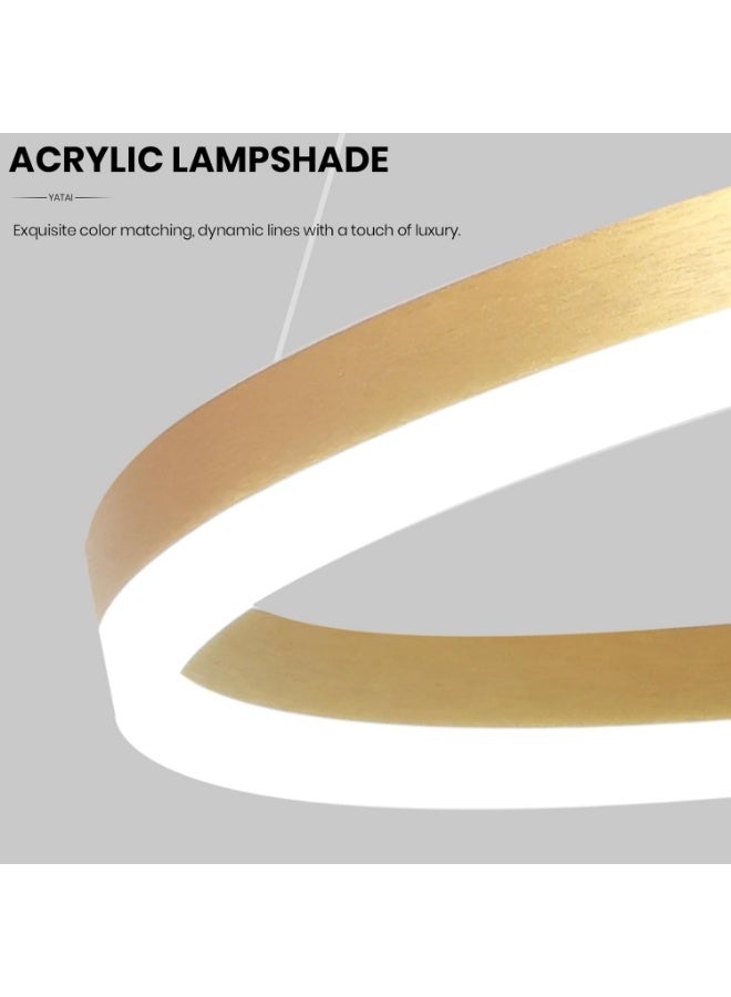 Modern LED Ring Chandelier | Stylish Hanging Ceiling Light for Bedroom & Living Room | Decorative LED Pendant Lamp | Energy Efficient Home Lighting Fixture - Image 5