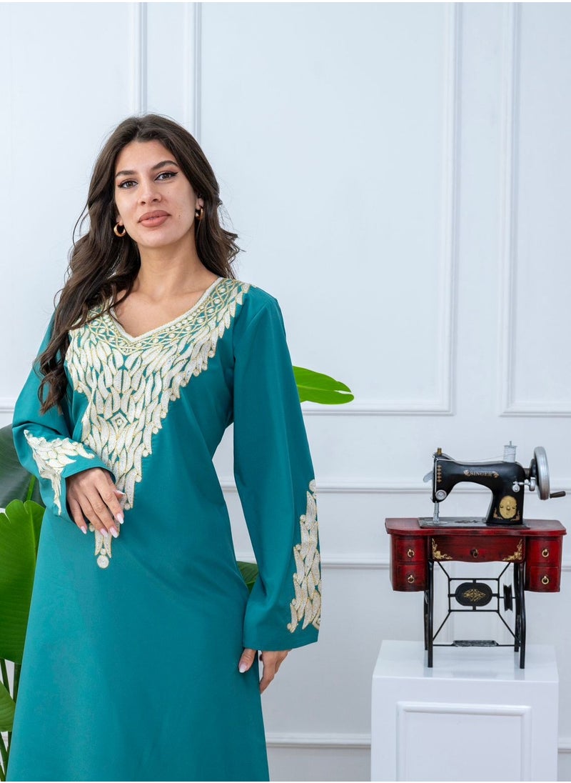AL BENT AL SHARQIEH women jalabia , arabian dress mukhawar  - Image 1