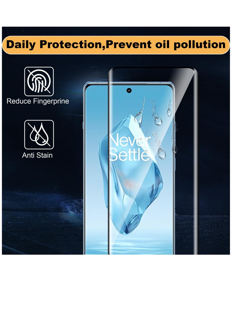 Excefore For OnePlus 12R Screen Protector with Camera Lens Protector, 9H Hardness Anti-Scratch 3D Tempered Glass flim, Case Friendly, Anti-Scratch 2+2 PACK - Image 3