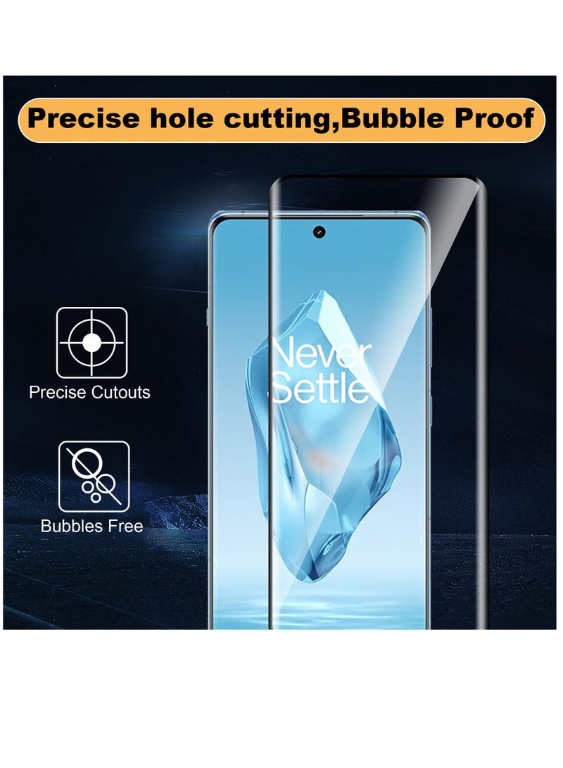 Excefore For OnePlus 12R Screen Protector with Camera Lens Protector, 9H Hardness Anti-Scratch 3D Tempered Glass flim, Case Friendly, Anti-Scratch 2+2 PACK - Image 4