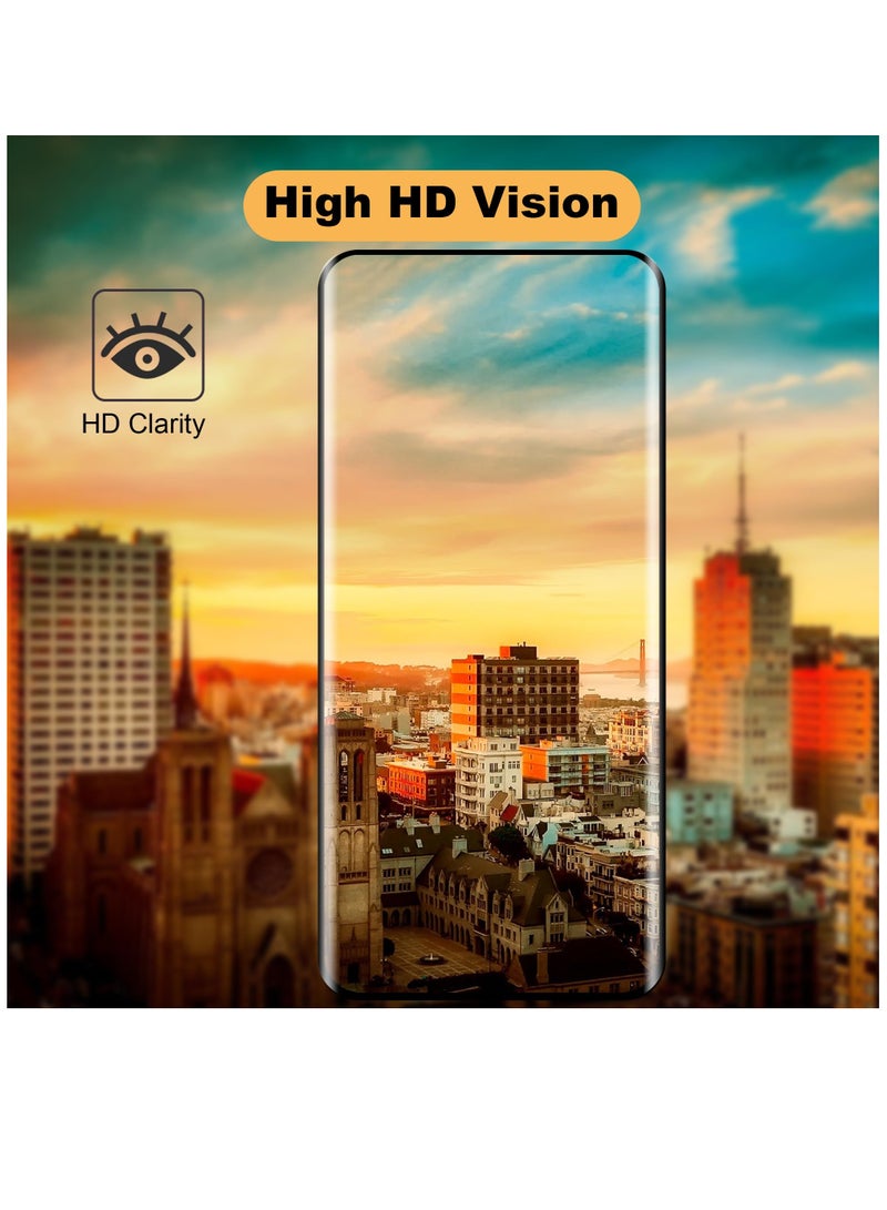 Excefore For OnePlus 12R Screen Protector with Camera Lens Protector, 9H Hardness Anti-Scratch 3D Tempered Glass flim, Case Friendly, Anti-Scratch 2+2 PACK - Image 5