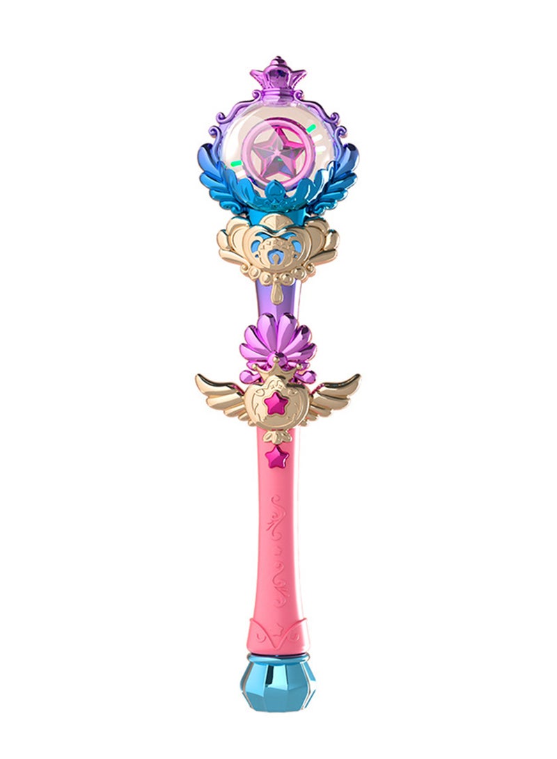 Excefore Princess Toys Light Up Magic Wand for Girls, Fairy Wand and Necklace with Spinning LED Light and Sound, Girl Birthday Party Favors, Gifts for Kids  - Image 1