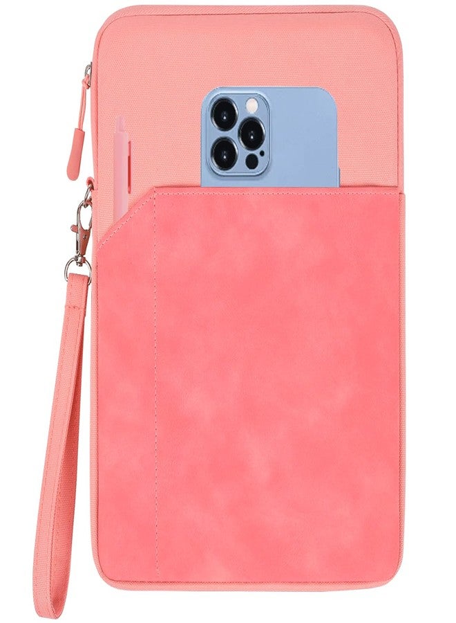 CAAORDKSO 6-7 Inch Sleeve Case for All-New Kindle Paperwhite 7"/Amazon Kindle Paperwhite 6.8", Fire 7 Tablet, 6-inch Kindle, eBook, Protective Sleeve Cover Pouch Bag Carrying Case with Pocket, Pink - Image 1