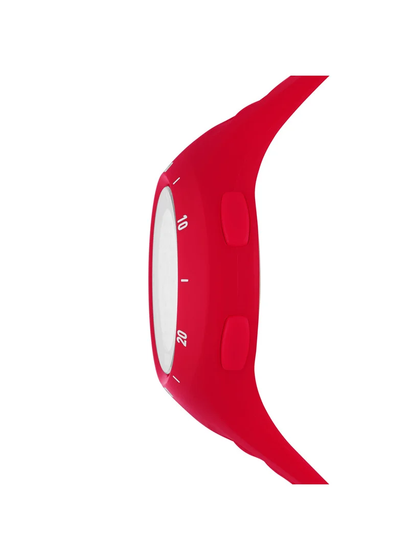 بوما Unisex Digital Watch With Red Polyurethane Strap - 3 ATM - PU P6023