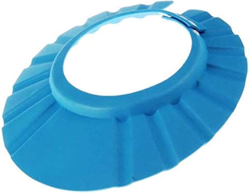 Safe Shampoo Shower Bath Cap for Baby Children, Blue