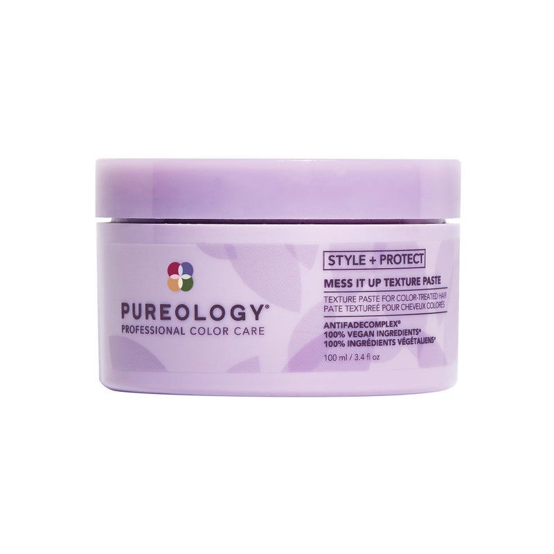Pureology Style + Protect Mess It Up Texture Paste For Color-Treated Hair - Provides Medium Hold Texture and Shine, Sulfate-Free & Vegan - Image 1