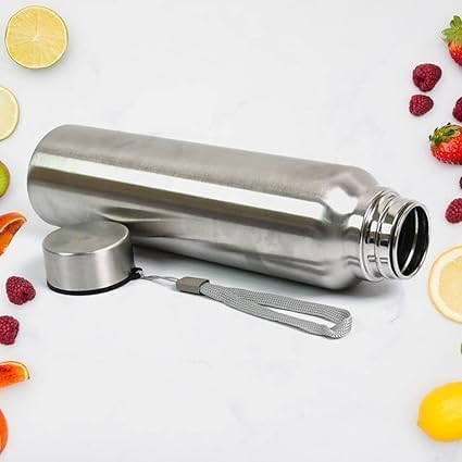 DHAVL Stainless Steel Water Bottle 1 Litre Leak Proof Durable Rust Proof NonToxic BPA Free Steel Bottles 1 Litre Eco Friendly Stainless Steel Water Bottle Pack of 1 - Image 1