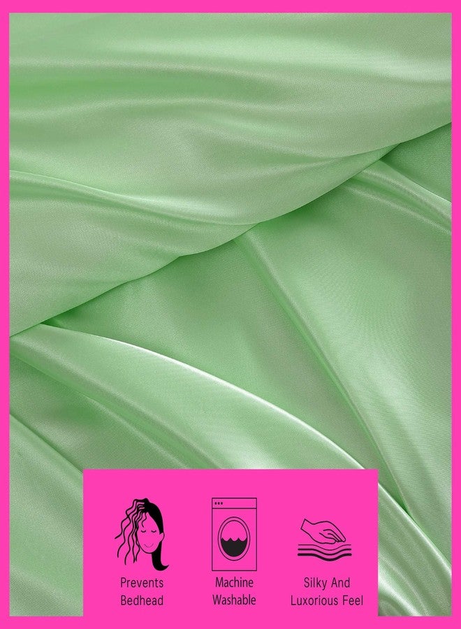Betsey Johnson - Queen Bed Sheets, Satin Bedding Set with Matching Pillowcases, Wrinkle & Fade Resistant, Silky Smooth for Healthy Hair (Green) - Image 5